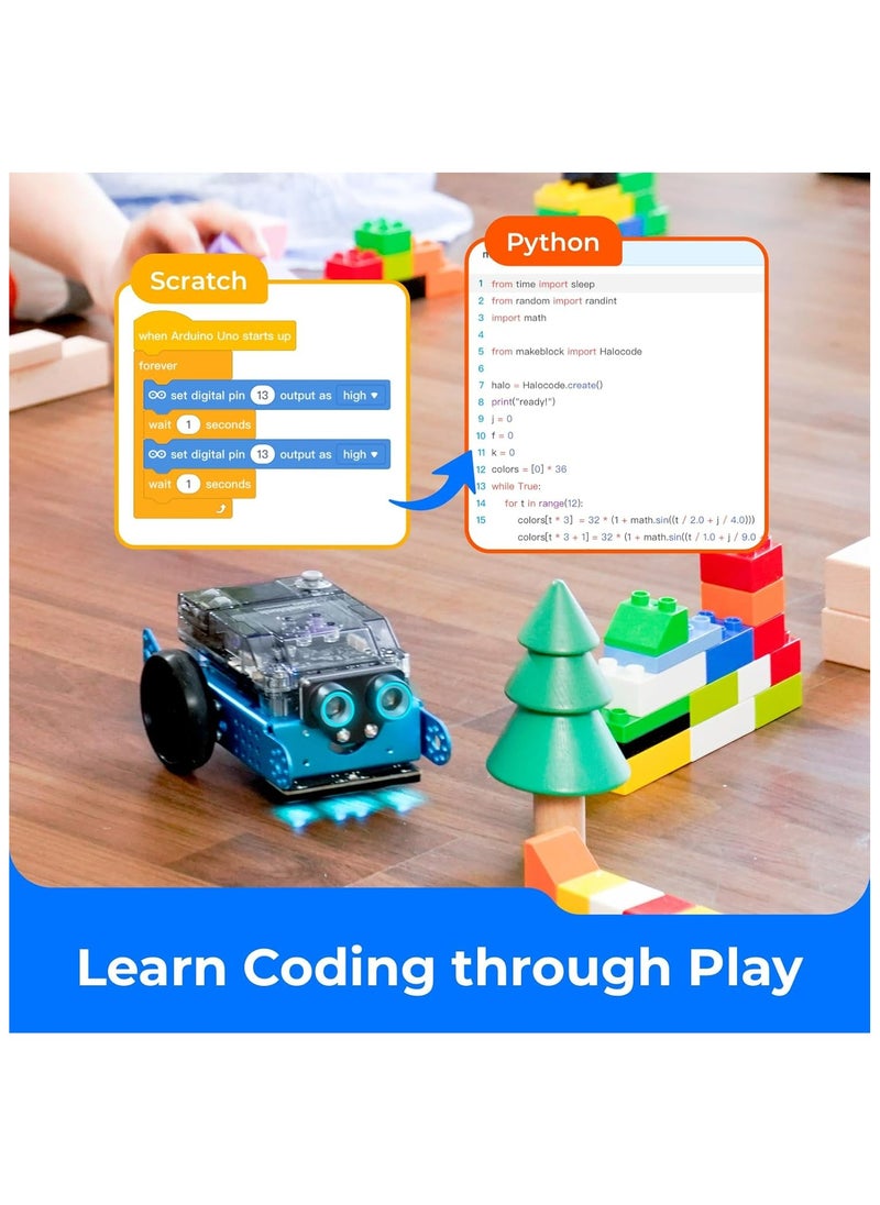 ميك بلوك - روبوت البرمجة Makeblock mBot Neo للأطفال، روبوت التعلم بالذكاء الاصطناعي يدعم برمجة Scratch وPython، مجموعة الروبوتات للأطفال من سن 8 إلى 12 عامًا وما فوق، ألعاب روبوت STEM هدايا للأولاد والبنات - Image 1