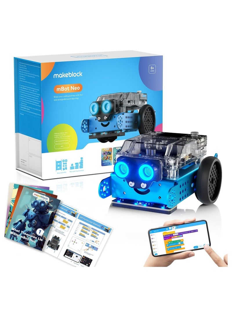 ميك بلوك روبوت البرمجة (Makeblock mBot 2 (Neo للأطفال، روبوت التعلم بالذكاء الاصطناعي يدعم برمجة Scratch وPython، مجموعة الروبوتات للأطفال من سن 8 إلى 12 عامًا وما فوق، ألعاب روبوت STEM هدايا للأولاد والبنات - Image 2