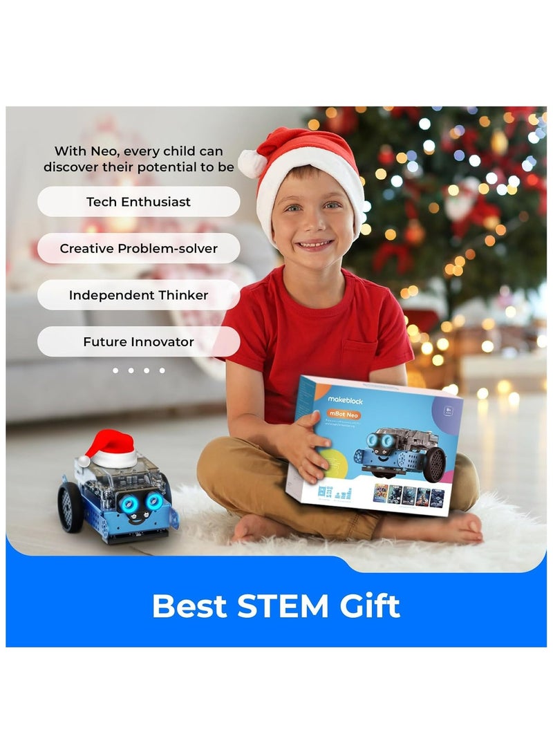 ميك بلوك روبوت البرمجة (Makeblock mBot 2 (Neo للأطفال، روبوت التعلم بالذكاء الاصطناعي يدعم برمجة Scratch وPython، مجموعة الروبوتات للأطفال من سن 8 إلى 12 عامًا وما فوق، ألعاب روبوت STEM هدايا للأولاد والبنات - Image 4