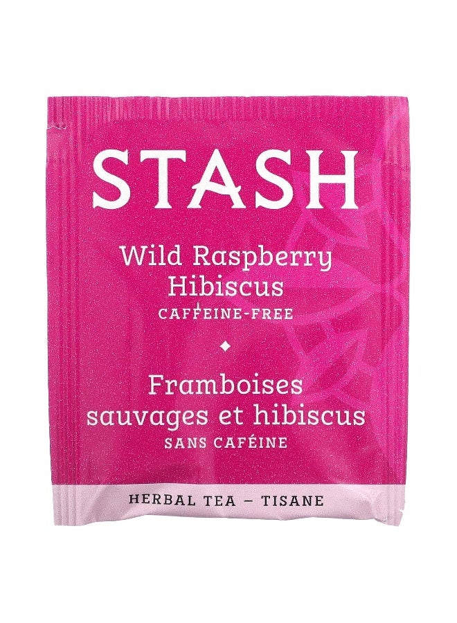 Stash Tea Stash Tea, Herbal Tea, Wild Raspberry Hibiscus, Caffeine Free, 20 Tea Bags,1.3 oz (38 g)  - Image 3