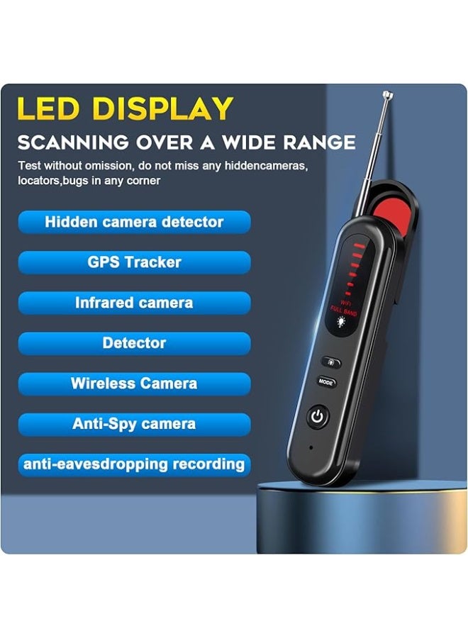 Generic Portable Hidden Camera Detector, Bug Detector, GPS Finder, Anti Spy Wireless Signal Scanner, Infrared Camera Detector, Listening Device Detector for Home,Office,Travel,Car - Image 2