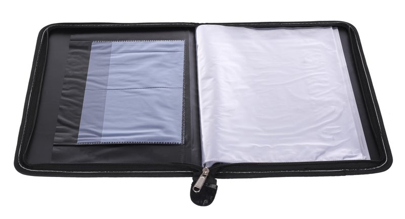 KAANUKA PU Leather Executive Portfolio File Folder – Legal Size Document Holder with 20 Leafs/Pockets, Certificate Organizer, Professional Zip File for Office, School & Business Use - Image 5