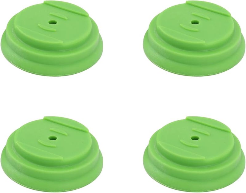 غطاء جزازة العشب البلاستيكي الأخضر مجموعة 4 قطع مع حلقات القاعدة والبراغي سهلة التركيب - Image 1