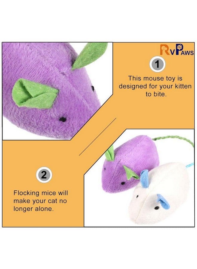 Generic Pups&Pets 2 Pcs Plush Mouse Cats Rattling Mice Amusement Toys Catnip Mice Toys Cat Mice Toys Kitten Stuffed Animal Toy Cat Catching Toy Mouse - Color May Vary  - Image 5