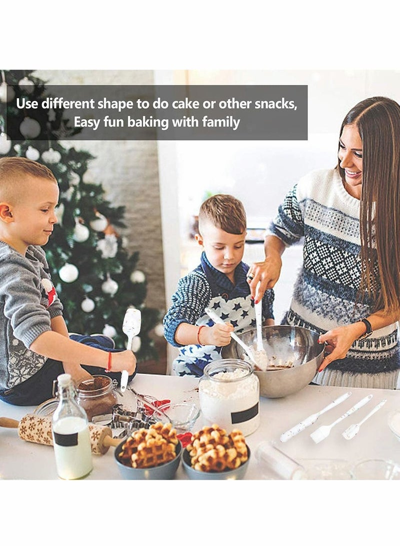 نيبمينينت Silicone Spatula Set 6 Piece, Heat Resistant Cake Cream Butter Spatulas BPA-Free Kitchen Mixing Scraper Tool - Image 4
