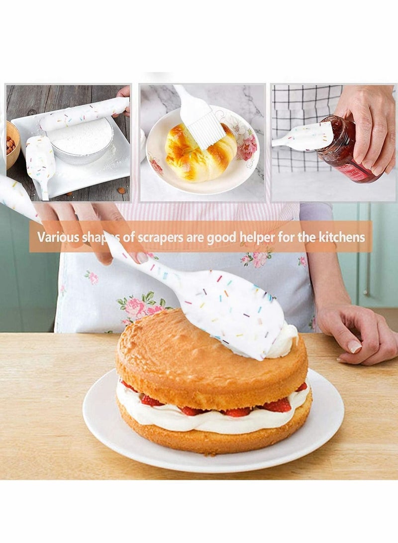 نيبمينينت Silicone Spatula Set 6 Piece, Heat Resistant Cake Cream Butter Spatulas BPA-Free Kitchen Mixing Scraper Tool - Image 2