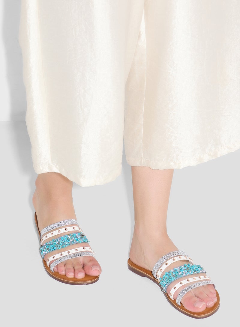ELLA Multi Strap Studded Flat Sandal  - Image 5
