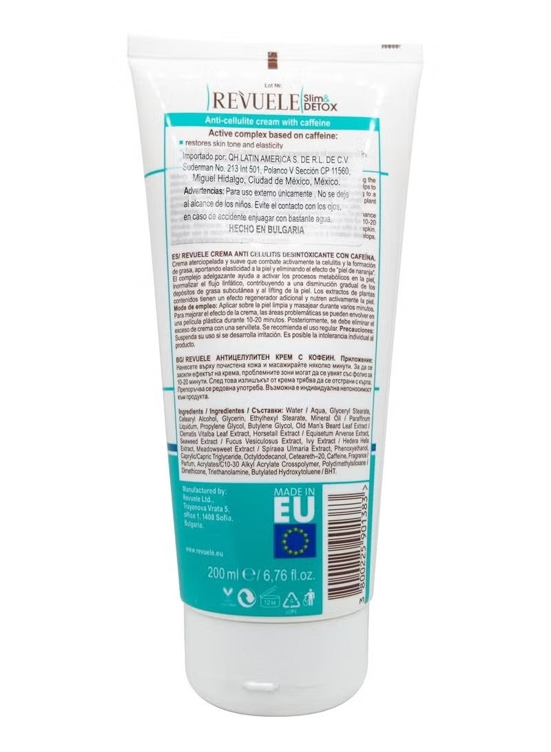 Revuele Slim & Detox Anti-Cellulite Cream with Caffeine, 200ml - Image 2