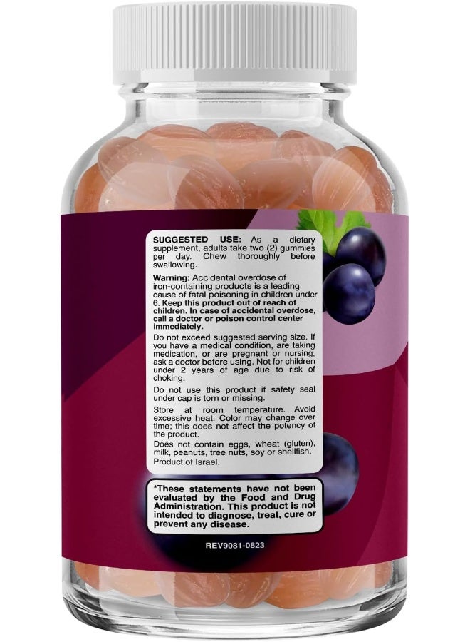 Phytoral Iron Gummies for Adults - Grape Flavor - Image 2