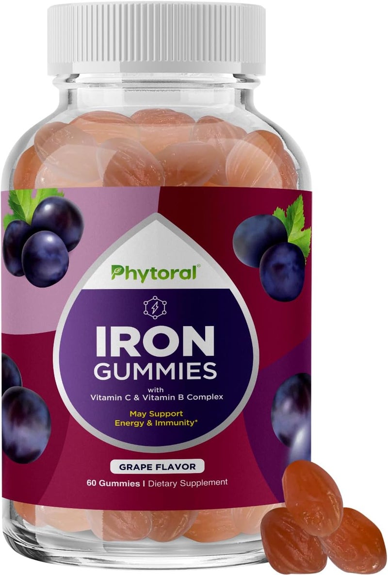 Phytoral Iron Gummies for Adults - Grape Flavor - Image 1