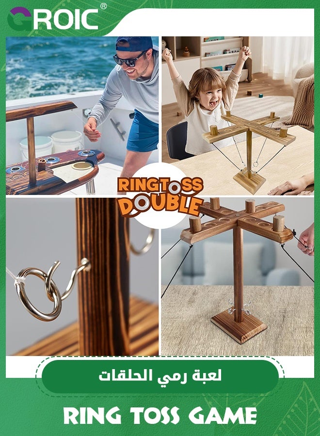 GROIC Ring Toss Game,Hook and Ring Game for 2 to 4 Players,Ring Swing Game for Party,Swinging String Hook & Ring Tabletop Battle Gam Board Games,Family Game  - Image 5