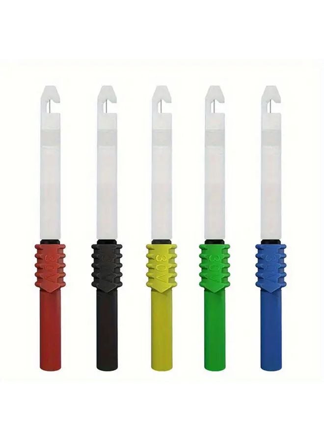 5pcs Mini Wire Breakers With 0 7mm Sheath Multimeter Test Probes Red Black White Green Blue - Image 3