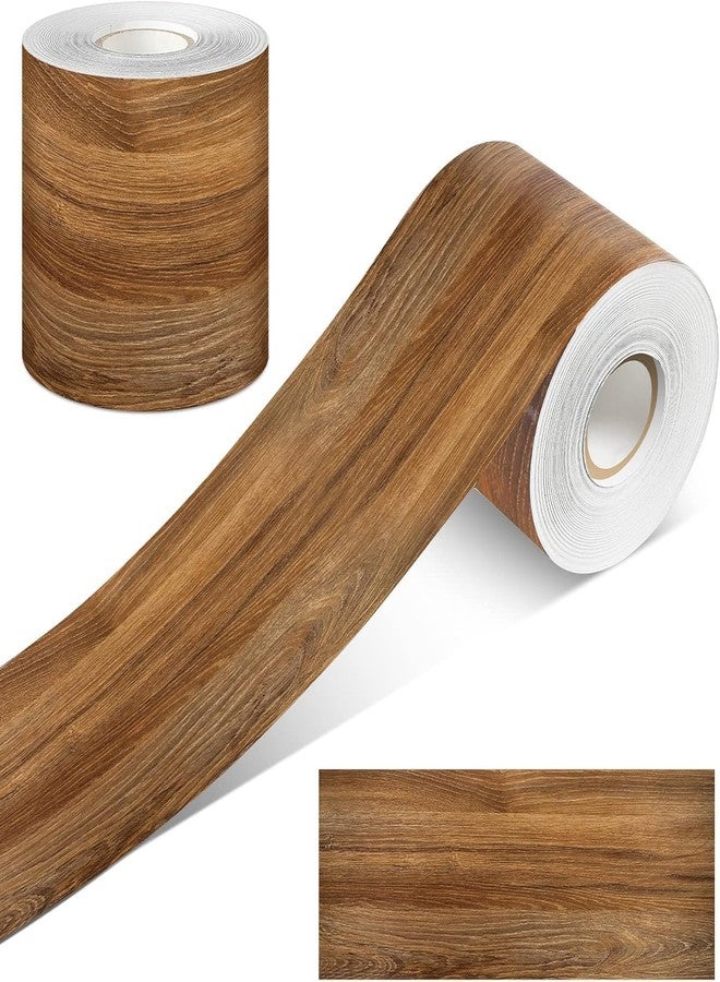 DEEPLITE Honey Wooden Border Peel and Stick Marble Contact Paper for Countertops Border Stickers for Wall Decor Waterproof Self Adhesive 6x144 inch - Image 1