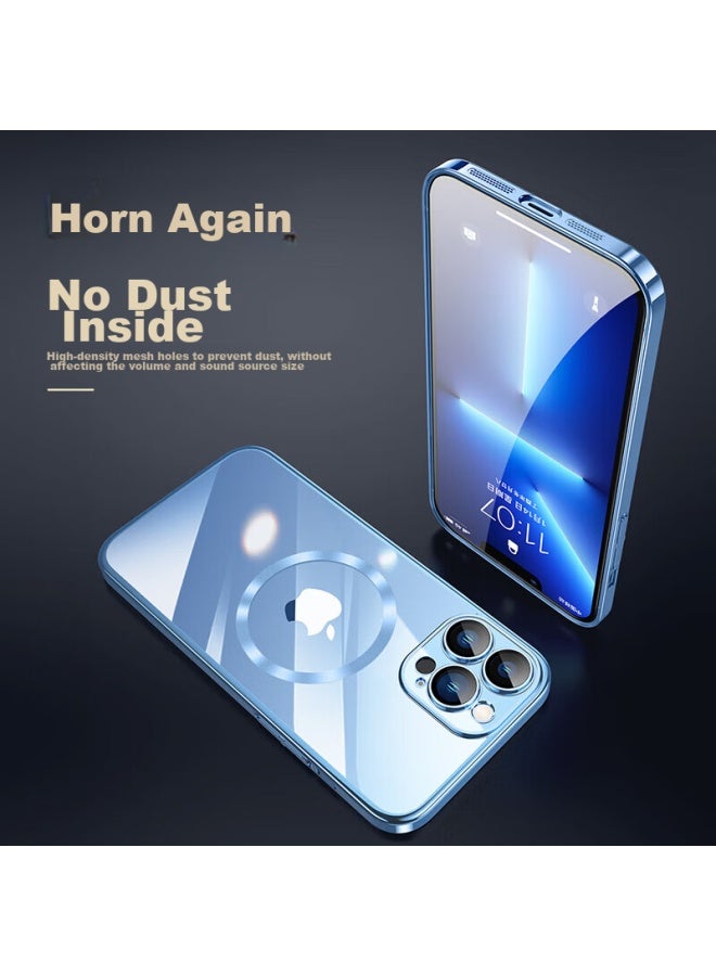 kelleia Kalaio غطاء iPhone 15 Pro Max، غطاء وقائي مغناطيسي مطفأ لـ iPhone 15 Pro Max مع فيلم عدسة الكاميرا، غطاء واقي كامل رقيق جدًا مضاد للصدمات، رمادي - Image 5