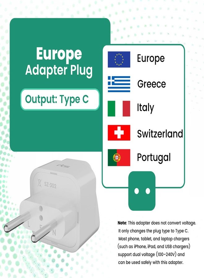 rts (Pack of 5) European Europe EU International Universal Travel Plug Adapter Outlet Converter Travel Essentials India to Spain Germany France Portugal Greece Russia Netherlands Turkey Power Plug - Image 5