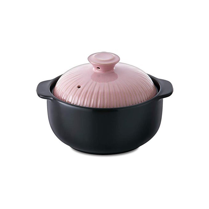 KITCHEN FLOWER NATURAL GLAZED CERAMIC PORCELAIN COOKWARE HOT POT SUGAR PINK 1000ML