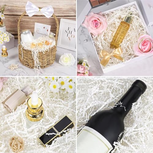 WUINOID Mothers Day White Crinkle Cut Paper Shred Filler for Gift Baskets Box Bags 1/2 LB, Shredded Paper Grass for Bridesmaid Engagement Wedding Valentine's Day Mother's Day Easter Christmas Holiday Packaging Wrapping WUINOID - Image 3