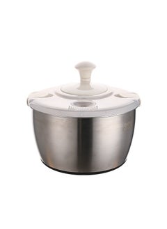 Bonita Fruits Vegetable Salad Dehydrator Dryer and Washer : Salad Spinner, Oil Shaker, Anti-Shake, Easy Drain, Compact Storage (stainless_steel)  - Image 1