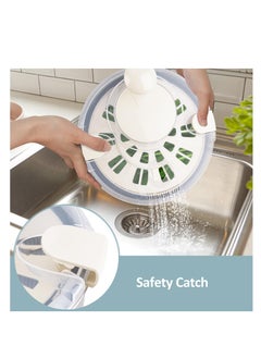 Bonita Fruits Vegetable Salad Dehydrator Dryer and Washer : Salad Spinner, Oil Shaker, Anti-Shake, Easy Drain, Compact Storage (stainless_steel)  - Image 4