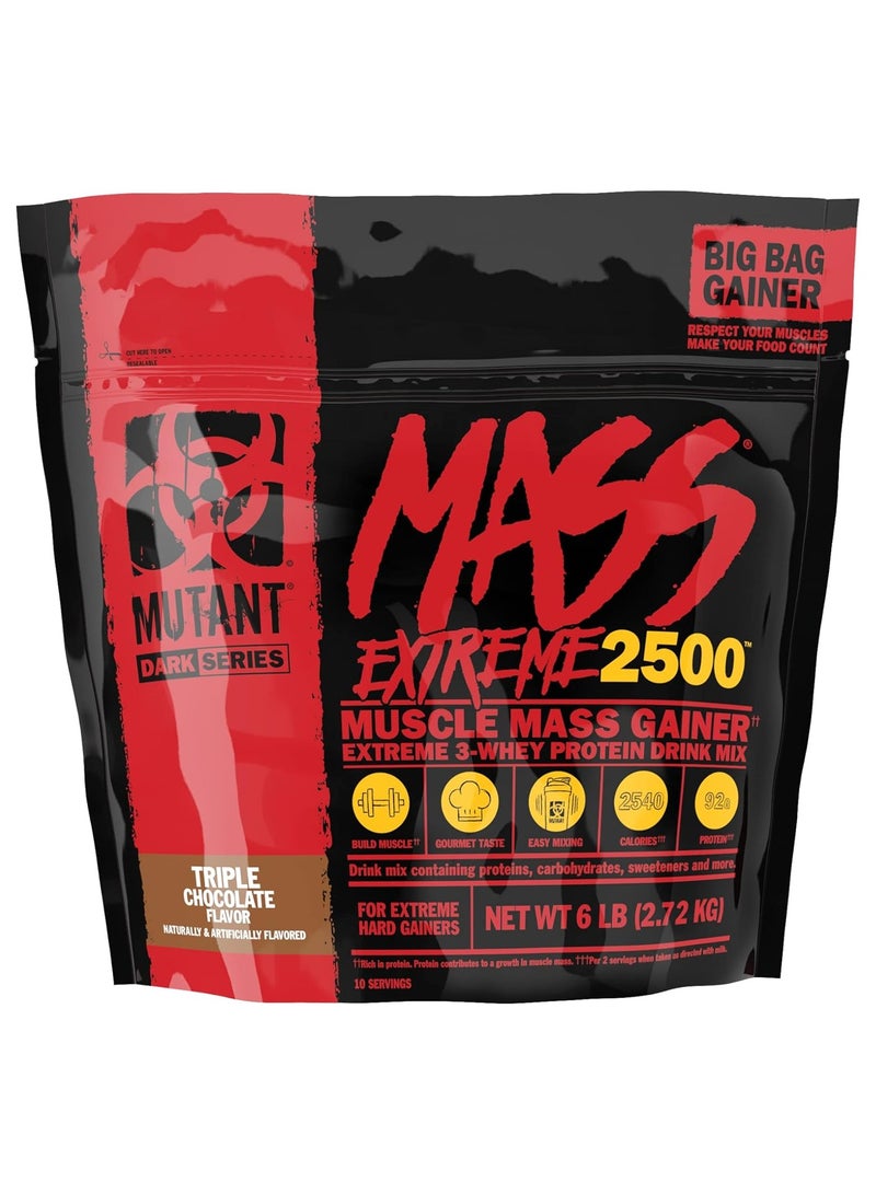 ميوتانت موتانت ماس اكستريم 2500 6 رطل نكهة الشوكولاتة الثلاثية 10 حصص - Image 1