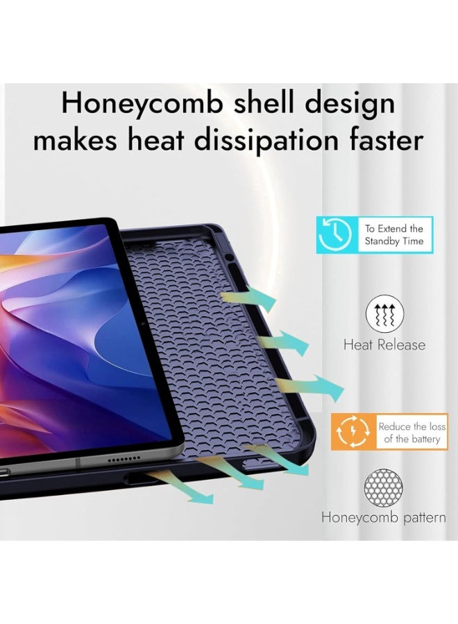 Case for Xiaomi Redmi Pad 2 11 inch Tablet Trifold Smart Stand Cover (Blue) - Image 5