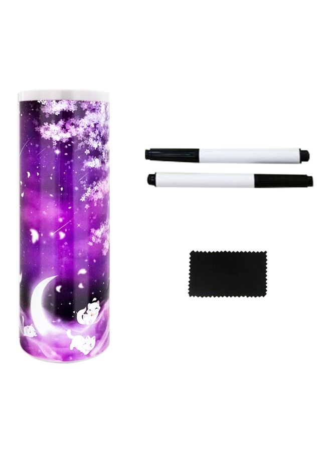 NIBEMINENT NBX Multi-functional Quicksand Pencil Case Cartoon Pattern Moon Cat Multicolour - Image 1