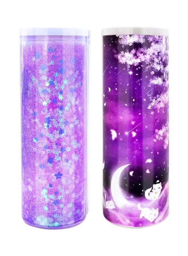 NIBEMINENT NBX Multi-functional Quicksand Pencil Case Cartoon Pattern Moon Cat Multicolour - Image 2