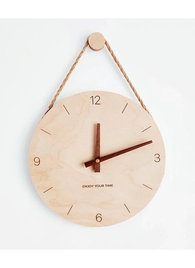 Nordic Style Wall Clock With Hour Numbers 40 Cm