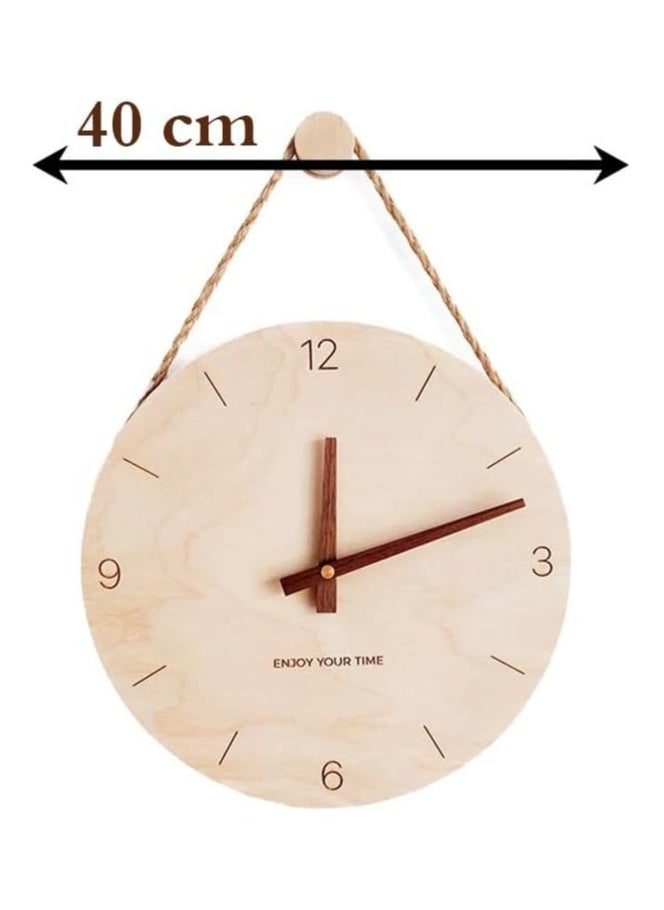 Nordic Style Wall Clock With Hour Numbers 40 Cm