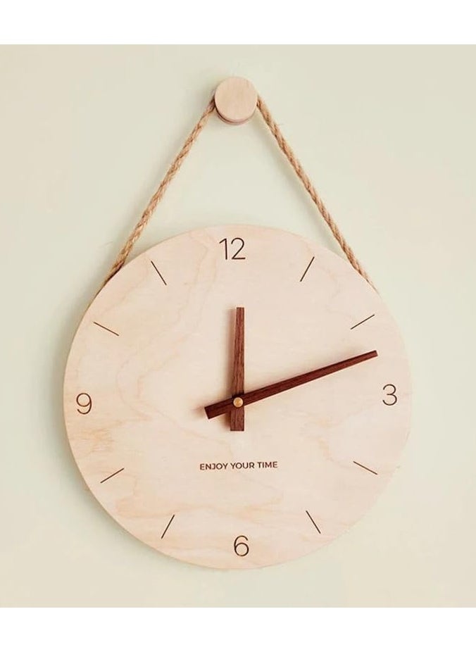 Nordic Style Wall Clock With Hour Numbers 40 Cm