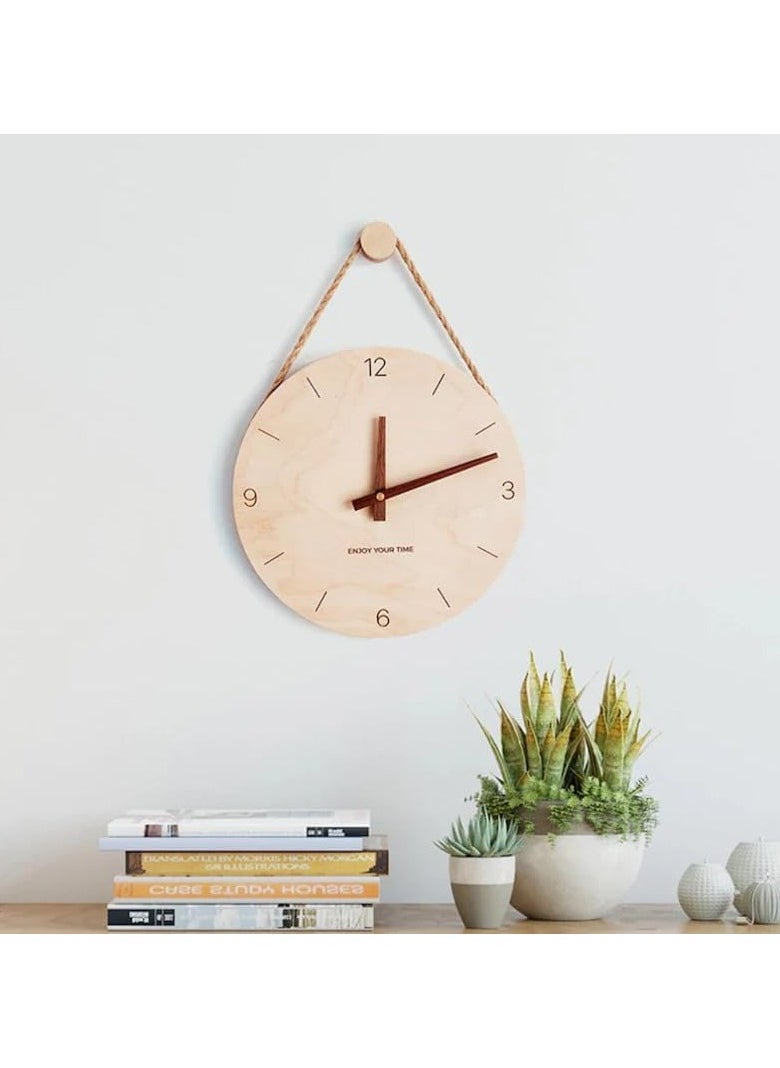 Nordic Style Wall Clock With Hour Numbers 40 Cm