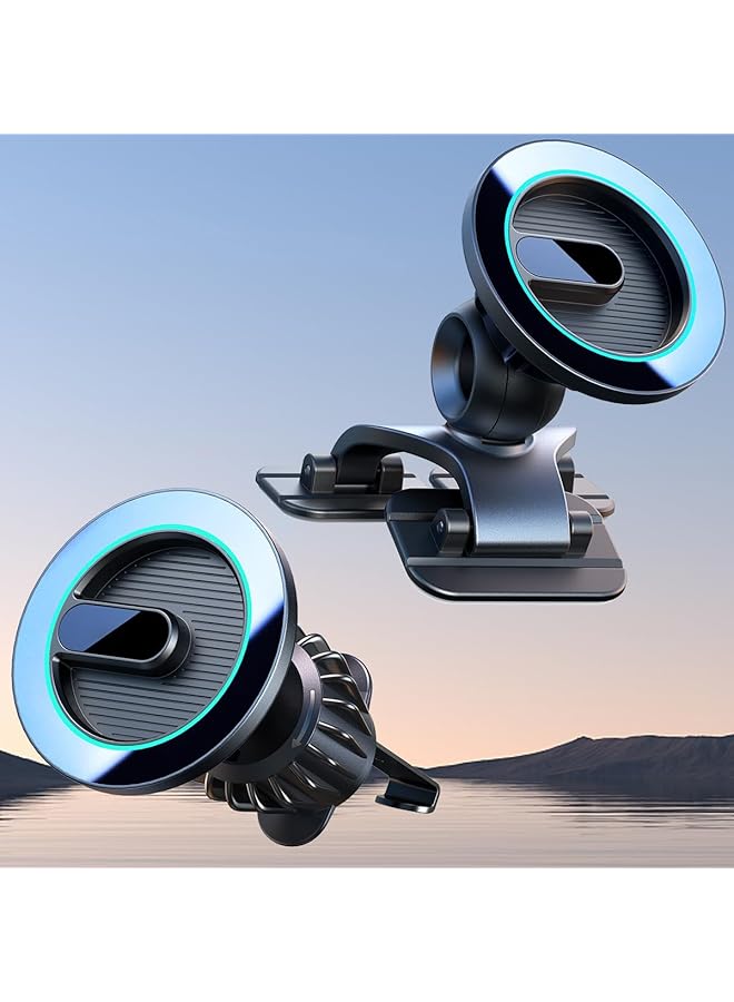 Excefore For Magsafe Car Mount With Strong Adhesion And Sturdy Metal Hook, Multi,Angle Rotating Magnetic Phone Holder For Car Dash And Vent, Compatible With Iphone 15 14 13 And For Magsafe Cases - Image 1