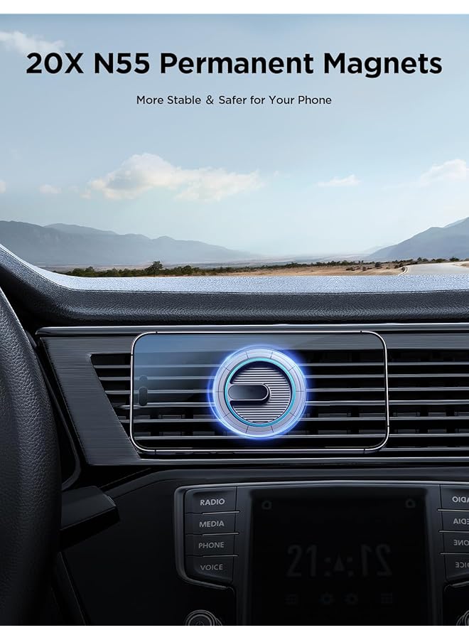 Excefore For Magsafe Car Mount With Strong Adhesion And Sturdy Metal Hook, Multi,Angle Rotating Magnetic Phone Holder For Car Dash And Vent, Compatible With Iphone 15 14 13 And For Magsafe Cases - Image 5