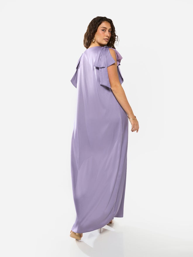 House of Moda Embellished Yoke Frill Sleeve Maxi Dress - Image 5