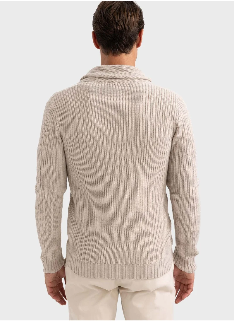 DeFacto Shawl Collar Knitted Cardigan