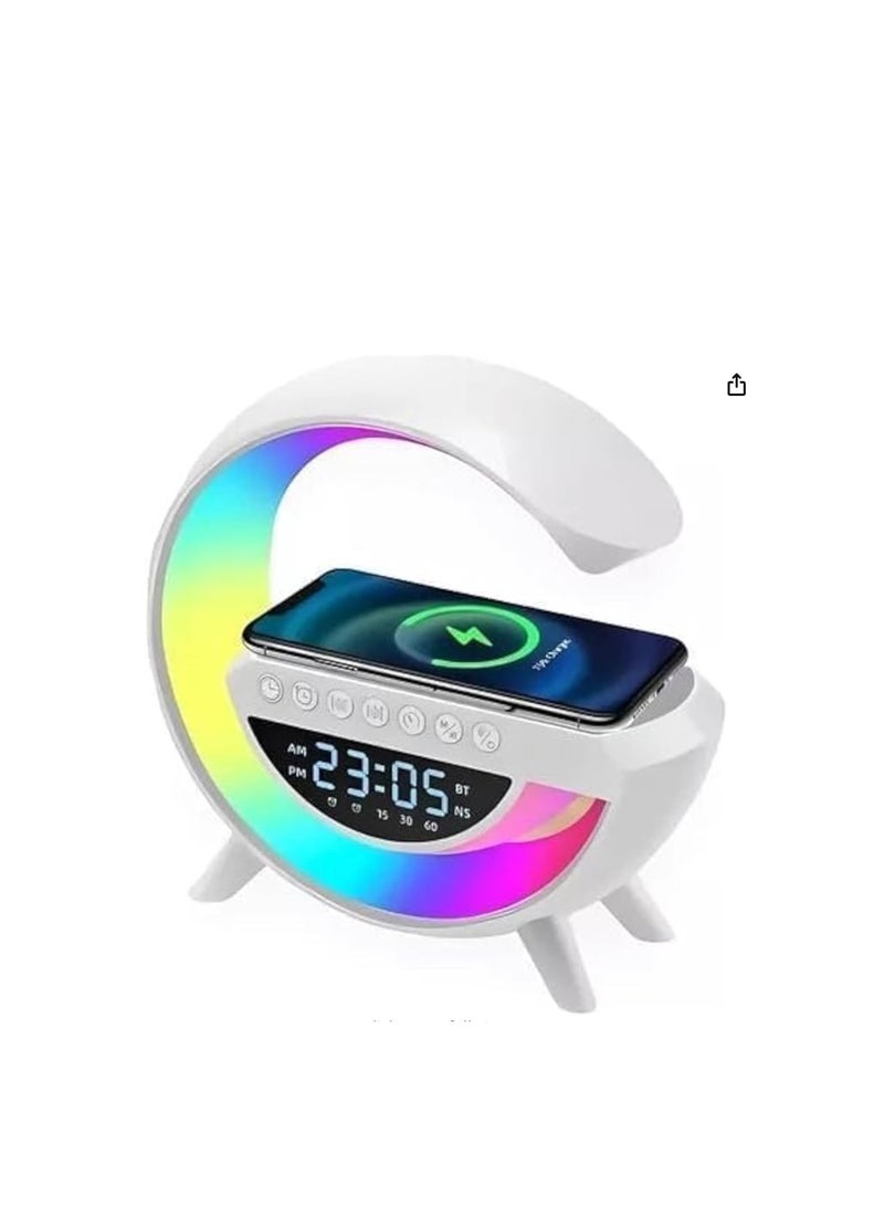 LSMI MARKET Table Lamp Lamp Rgb Smart Bluetooth Speaker Wireles Technology RGB Speaker Speaker Sound Box And Bluetooth Induction Charger Wireless Charging Night Light Ambient  - Image 1