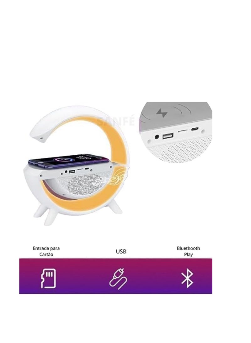 LSMI MARKET Table Lamp Lamp Rgb Smart Bluetooth Speaker Wireles Technology RGB Speaker Speaker Sound Box And Bluetooth Induction Charger Wireless Charging Night Light Ambient  - Image 4