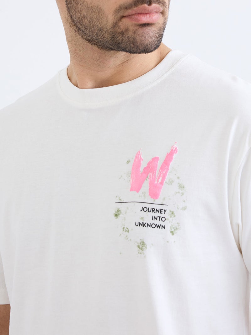 STATUS QUO Back Print White Oversized T-shirt - Image 4