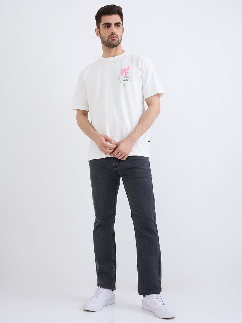 STATUS QUO Back Print White Oversized T-shirt - Image 5