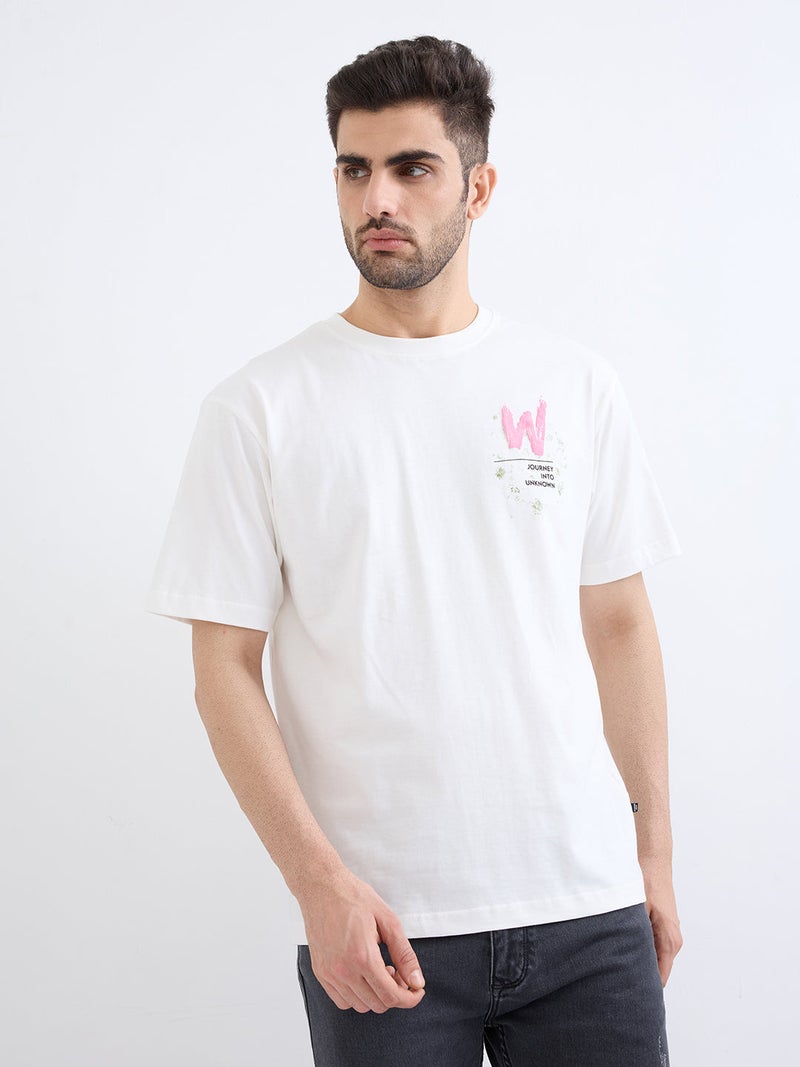 STATUS QUO Back Print White Oversized T-shirt - Image 3