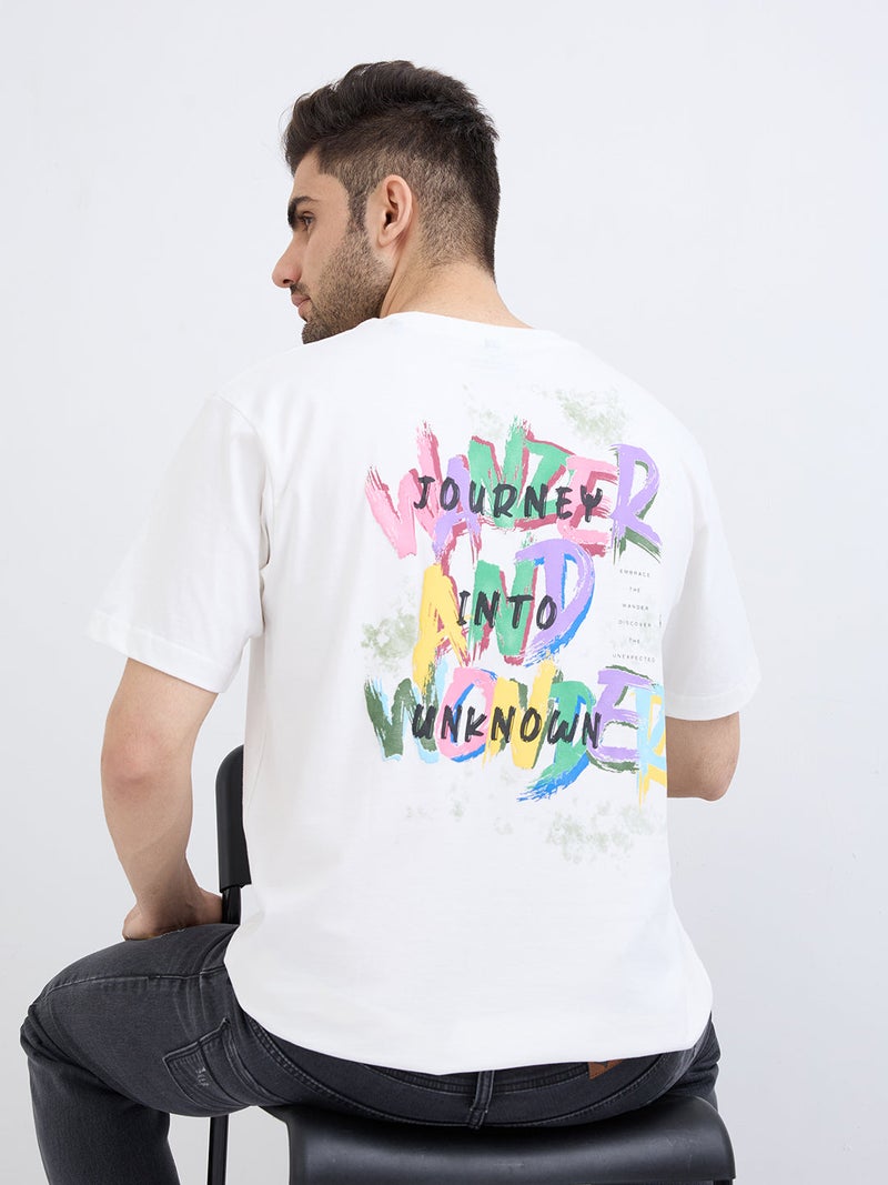 STATUS QUO Back Print White Oversized T-shirt - Image 1
