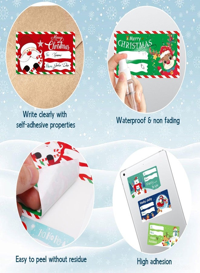 ALODNY 500 Pcs Christmas Gift Tags Stickers,Self-Adhesive Name Tag,Christmas Labels Gift Tags for Christmas Presents Holiday Decorations - Image 4