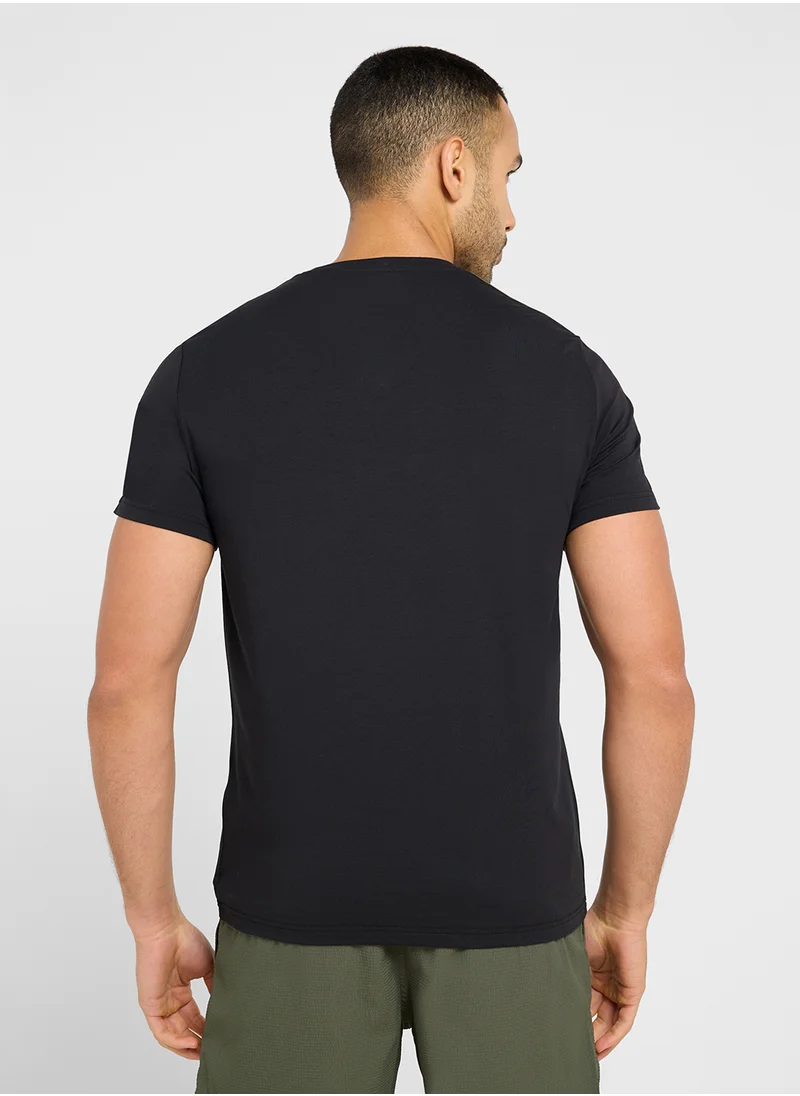 EMPORIO ARMANI Beachwear Logo Crew Neck T-Shirt