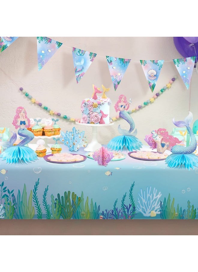Decor365 Pink Blue Mermaid Party Centerpiece Under The Sea Party Table Decorations Girls Birthday Party Decor Ocean S Coral Little Mermaid Theme Bdaytea Party Supplie  - Image 4