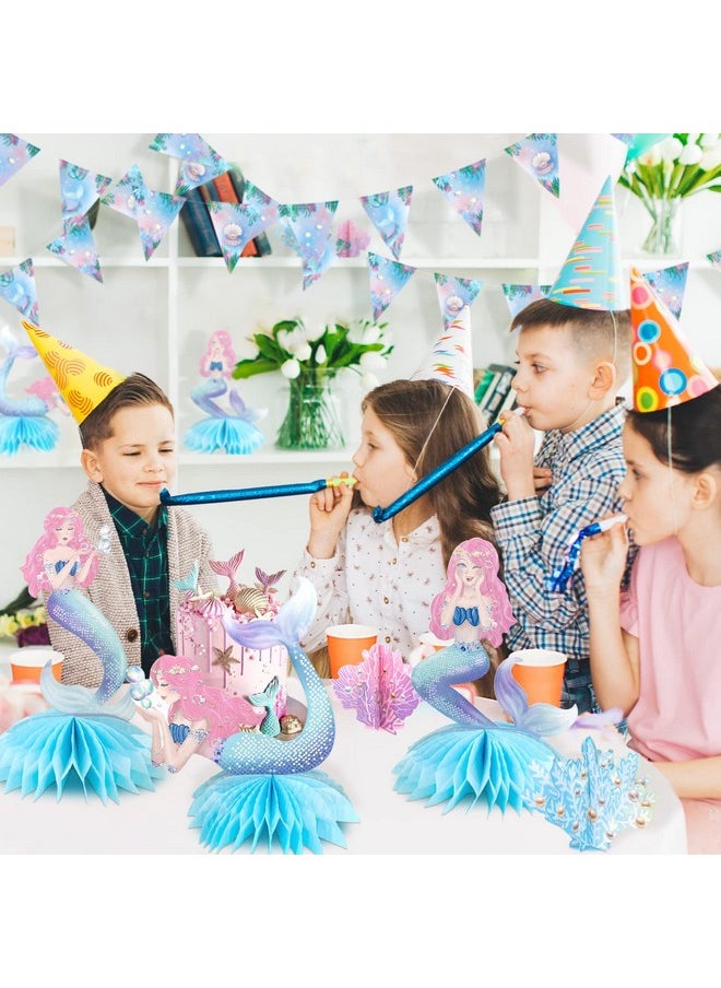 Decor365 Pink Blue Mermaid Party Centerpiece Under The Sea Party Table Decorations Girls Birthday Party Decor Ocean S Coral Little Mermaid Theme Bdaytea Party Supplie  - Image 5