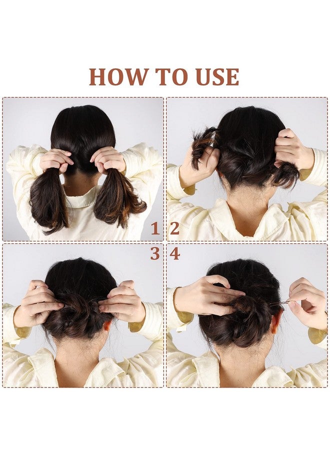 وسيكس 200 قطعة دبابيس شعر 2.4 و 2 بوصة لكعكة الشعر دبابيس شعر كعكة مع صندوق تخزين للنساء والفتيات وصالونات تصفيف الشعر (بني) - Image 2