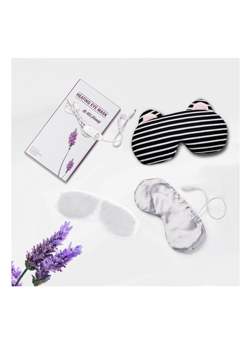 Excefore Heated Eye Mask, Heat Eye Mask for Sleeping, Warm Eye Compress for Dry Eyes, USB Electric Heating Eye Pad with Heat & Time Control, Relieve Dry Eye Syndrome, Stye, Blepharitis, A Great Sleep Artifact  - Image 5