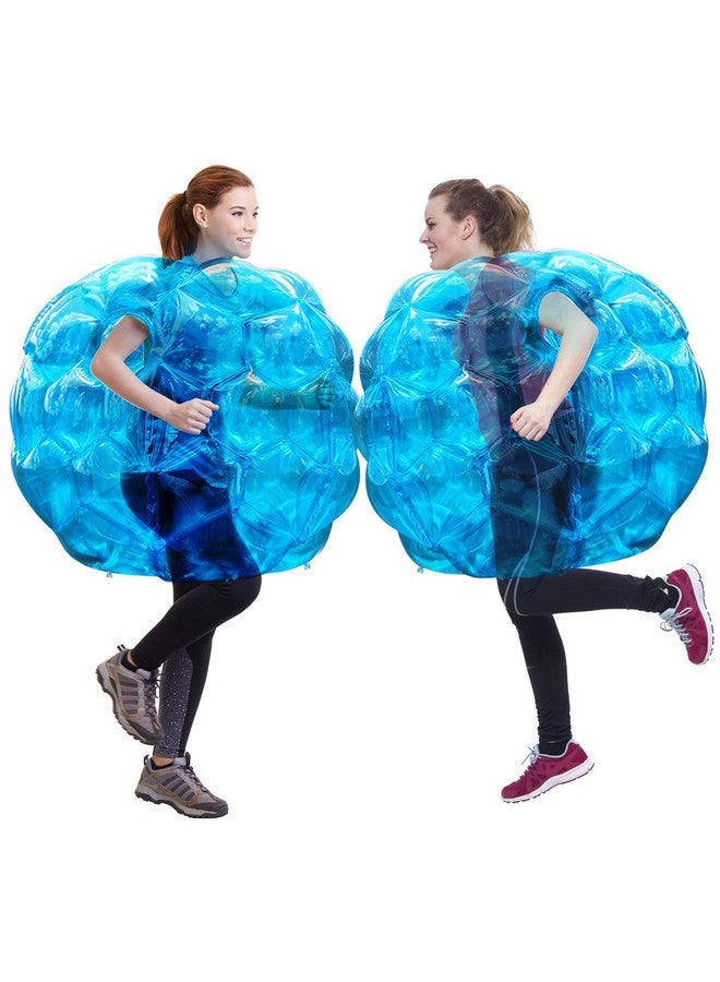 Theefun 2 Pack Bumper Balls: 36inch Inflatable Sumo Ball - Durable PVC Vinyl Material Body Bubble Soccer Ball - Giant Human Hamster Knocker Body Zorb Ball for Kids and Adults Physical Outdoor Toys, Blue - Image 1