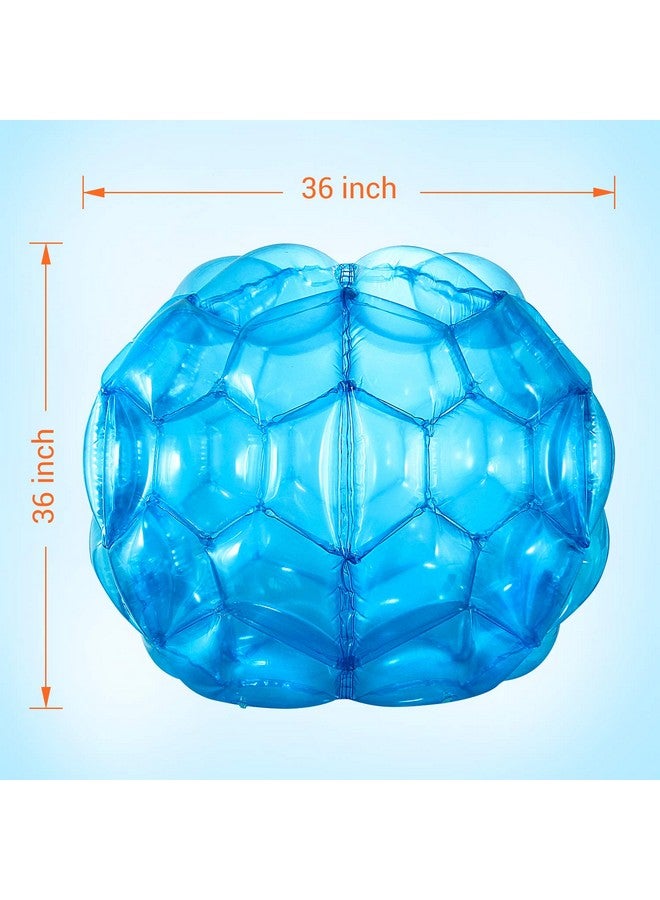 Theefun 2 Pack Bumper Balls: 36inch Inflatable Sumo Ball - Durable PVC Vinyl Material Body Bubble Soccer Ball - Giant Human Hamster Knocker Body Zorb Ball for Kids and Adults Physical Outdoor Toys, Blue - Image 4