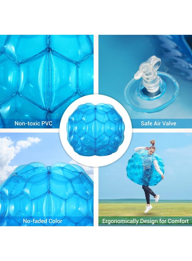 Theefun 2 Pack Bumper Balls: 36inch Inflatable Sumo Ball - Durable PVC Vinyl Material Body Bubble Soccer Ball - Giant Human Hamster Knocker Body Zorb Ball for Kids and Adults Physical Outdoor Toys, Blue - Image 5